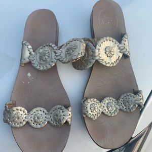 Gold jack roger sandals